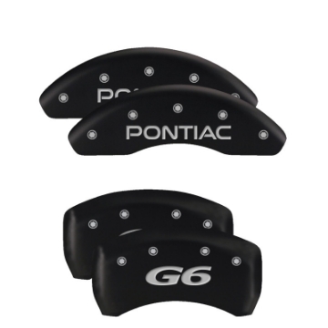Picture of MGP 4 Caliper Covers Engraved Front & Rear MGP Black finish silver ch