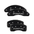 Picture of MGP Front set 2 Caliper Covers Engraved Front MGP Black finish silver ch