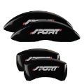 Picture of MGP 4 Caliper Covers Engraved Front & Rear Oval logo-Ford Black finish silver ch