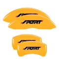 Picture of MGP 4 Caliper Covers Engraved Front & Rear Oval logo-Ford Yellow finish black ch
