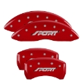 Picture of MGP 4 Caliper Covers Engraved Front & Rear MGP Red finish silver ch