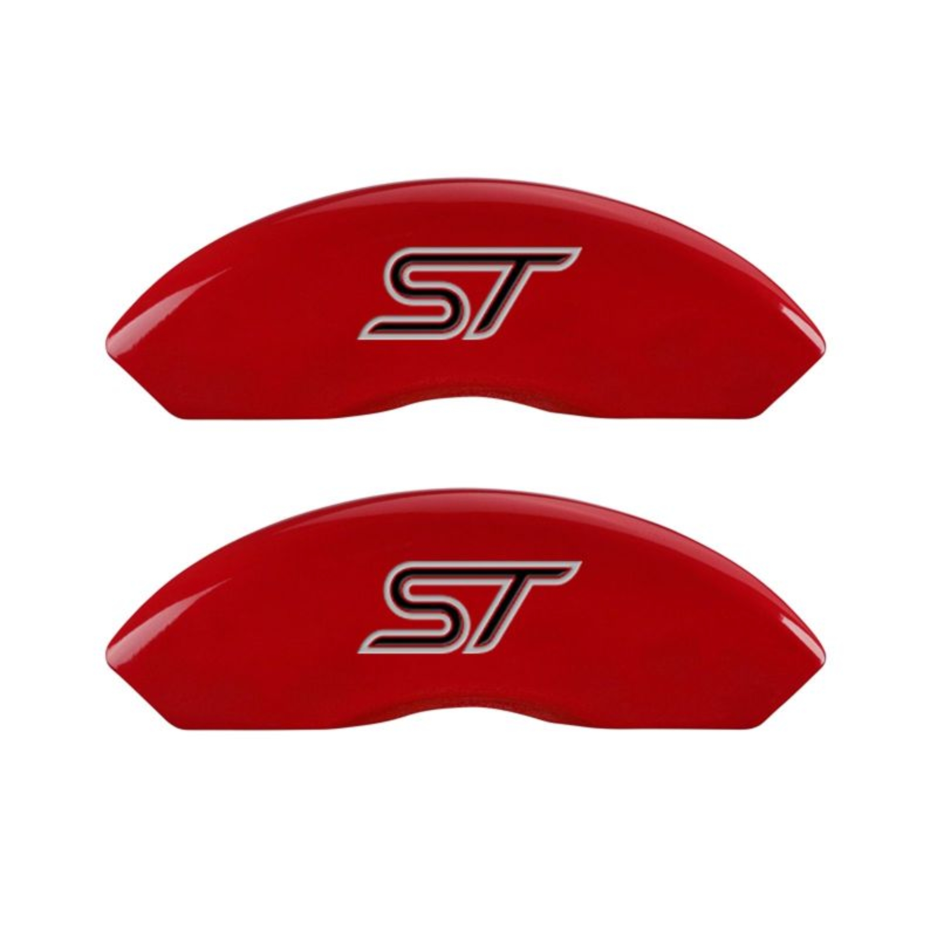 Picture of MGP 4 Caliper Covers Engraved Front & Rear No bolts-ST Red finish silver ch