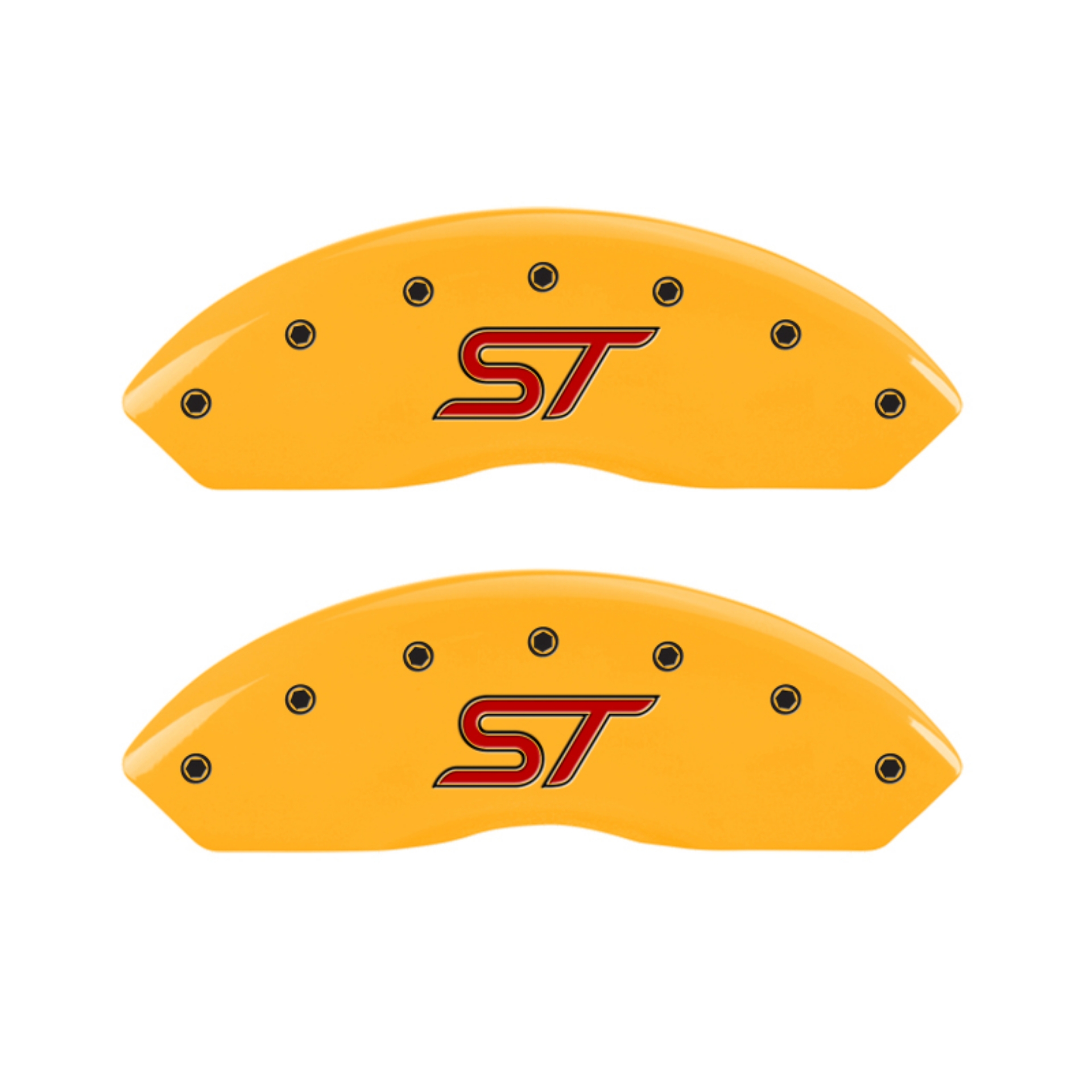 Picture of MGP 4 Caliper Covers Engraved Front & Rear ST Yellow finish black ch