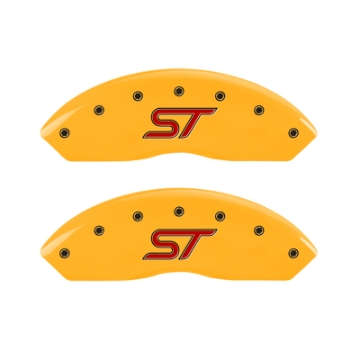Picture of MGP 4 Caliper Covers Engraved Front & Rear ST Yellow finish black ch