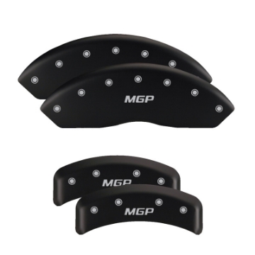 Picture of MGP 4 Caliper Covers Engraved Front & Rear MGP Red finish silver ch
