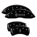 Picture of MGP 4 Caliper Covers Engraved Front Lincoln Engraved Rear Star logo Black finish silver ch