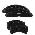 Picture of MGP 4 Caliper Covers Engraved Front Lincoln Engraved Rear Star logo Red finish silver ch