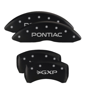 Picture of MGP 4 Caliper Covers Engraved Front & Rear MGP Black finish silver ch
