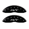 Picture of MGP 4 Caliper Covers Engraved Front & Rear RT1-Truck Black finish silver ch