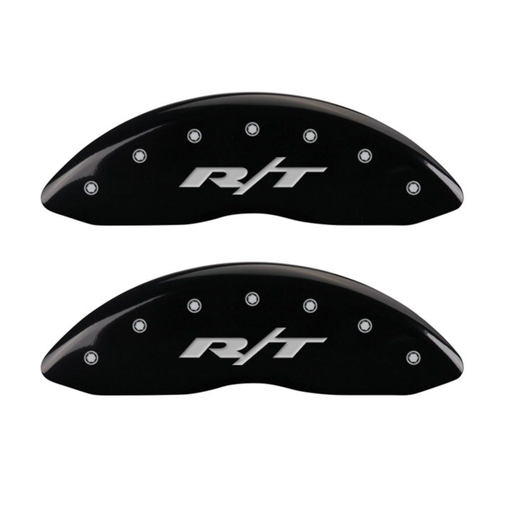 Picture of MGP 4 Caliper Covers Engraved Front & Rear RT1-Truck Black finish silver ch