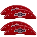 Picture of MGP 4 Caliper Covers Engraved Front & Rear RT1-Truck Black finish silver ch
