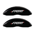 Picture of MGP 4 Caliper Covers Engraved Front & Rear No bolts-Sport Black finish silver ch