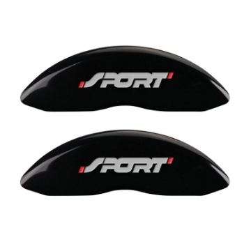 Picture of MGP 4 Caliper Covers Engraved Front & Rear No bolts-Sport Black finish silver ch