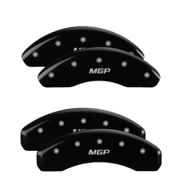Picture of MGP 4 Caliper Covers Engraved Front & Rear No bolts-Sport Black finish silver ch