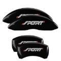 Picture of MGP 4 Caliper Covers Engraved Front & Rear No bolts-Sport Black finish silver ch