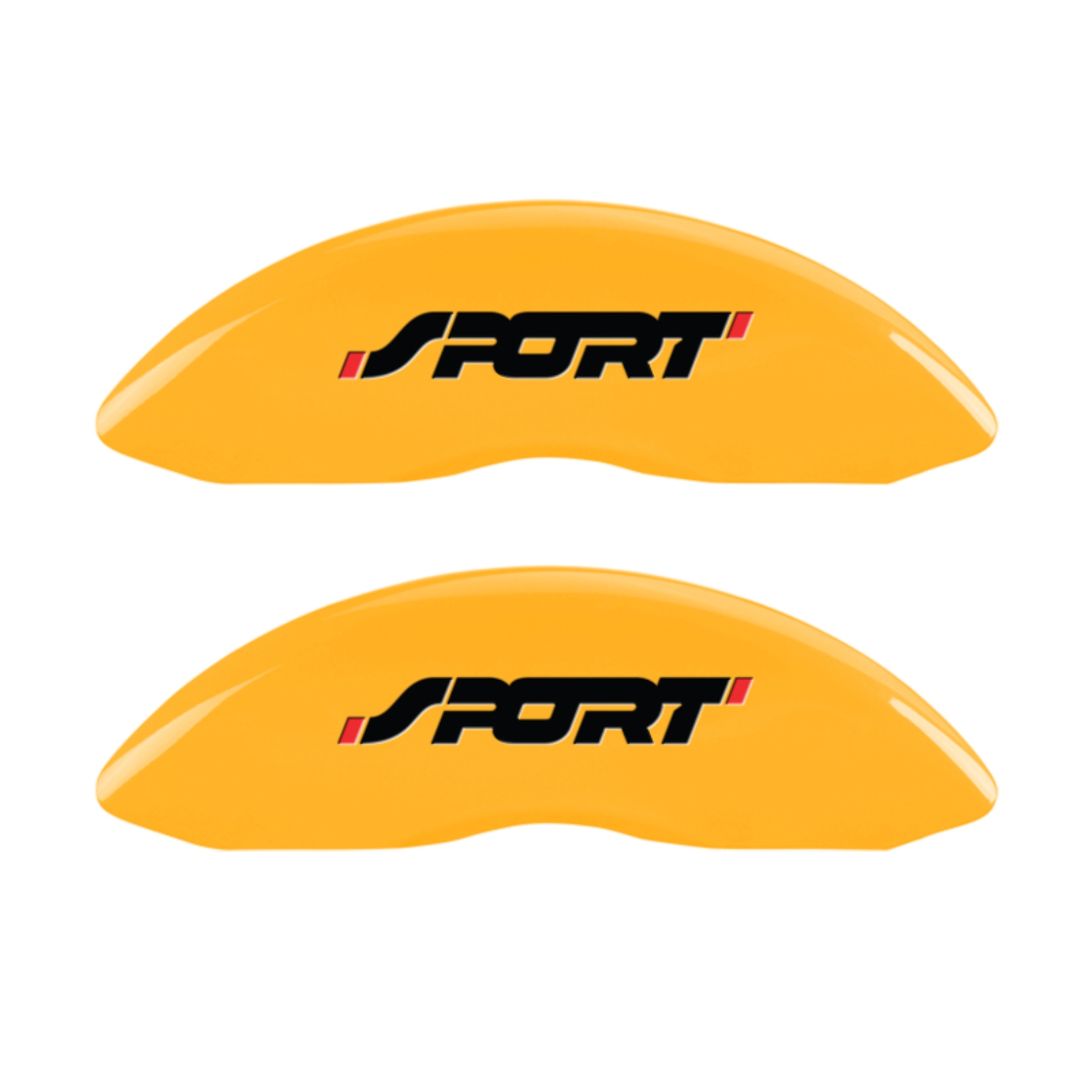 Picture of MGP 4 Caliper Covers Engraved Front & Rear No bolts-Sport Yellow finish black ch