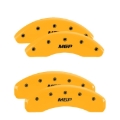 Picture of MGP 4 Caliper Covers Engraved Front & Rear No bolts-Sport Yellow finish black ch