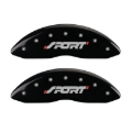 Picture of MGP 4 Caliper Covers Engraved Front & Rear SPORT Black finish silver ch