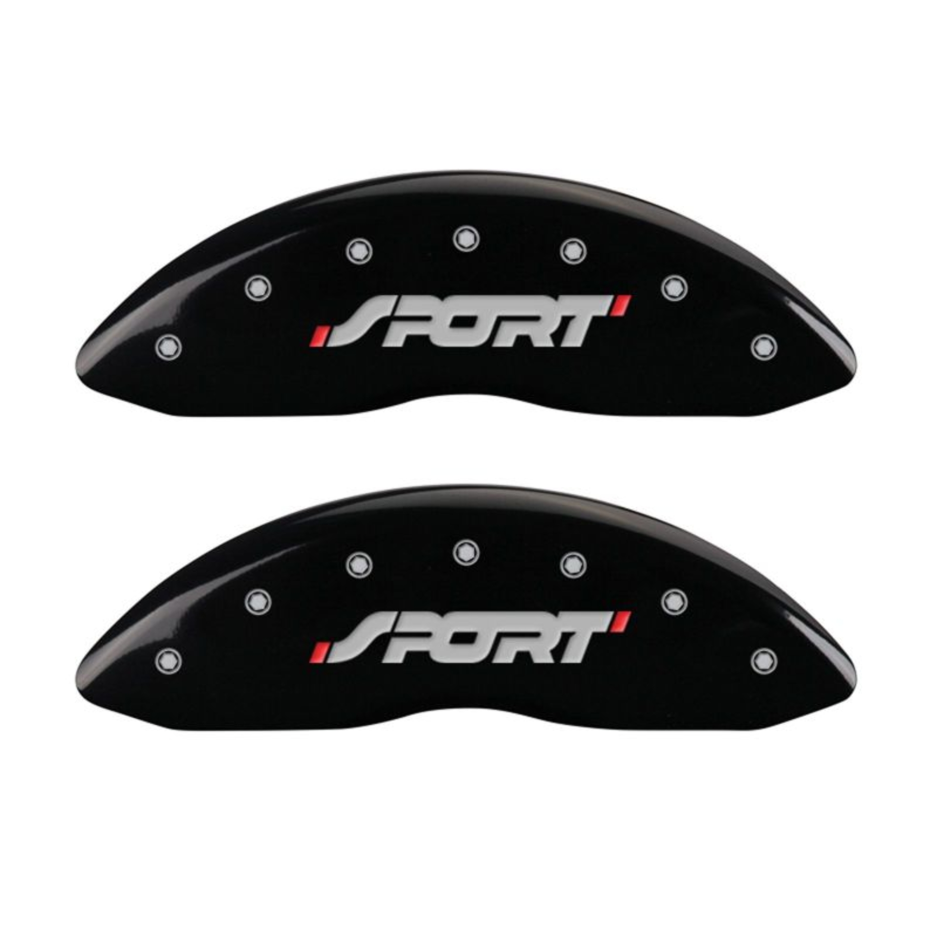 Picture of MGP 4 Caliper Covers Engraved Front & Rear SPORT Black finish silver ch