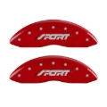 Picture of MGP 4 Caliper Covers Engraved Front & Rear SPORT Red finish silver ch