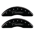 Picture of MGP 4 Caliper Covers Engraved Front Cadillac Engraved Rear XTS Black finish silver ch