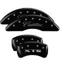 Picture of MGP 4 Caliper Covers Engraved Front Cadillac Engraved Rear XTS Black finish silver ch