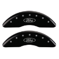 Picture of MGP 4 Caliper Covers Engraved Front & Rear Oval logo-Ford Black finish silver ch