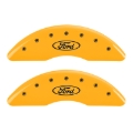 Picture of MGP 4 Caliper Covers Engraved Front & Rear Oval logo-Ford Yellow finish black ch