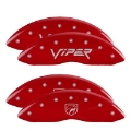 Picture of MGP 4 Caliper Covers Engraved Front & Rear Bowtie Yellow finish black ch