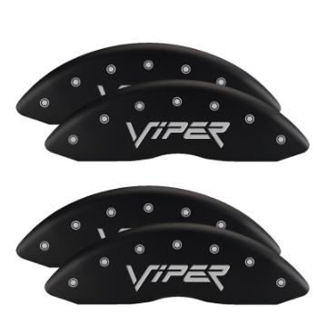 Picture of MGP 4 Caliper Covers Engraved Front & Rear MGP Red finish silver ch