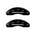 Picture of MGP 4 Caliper Covers Engraved Front & Rear Impala Black finish silver ch