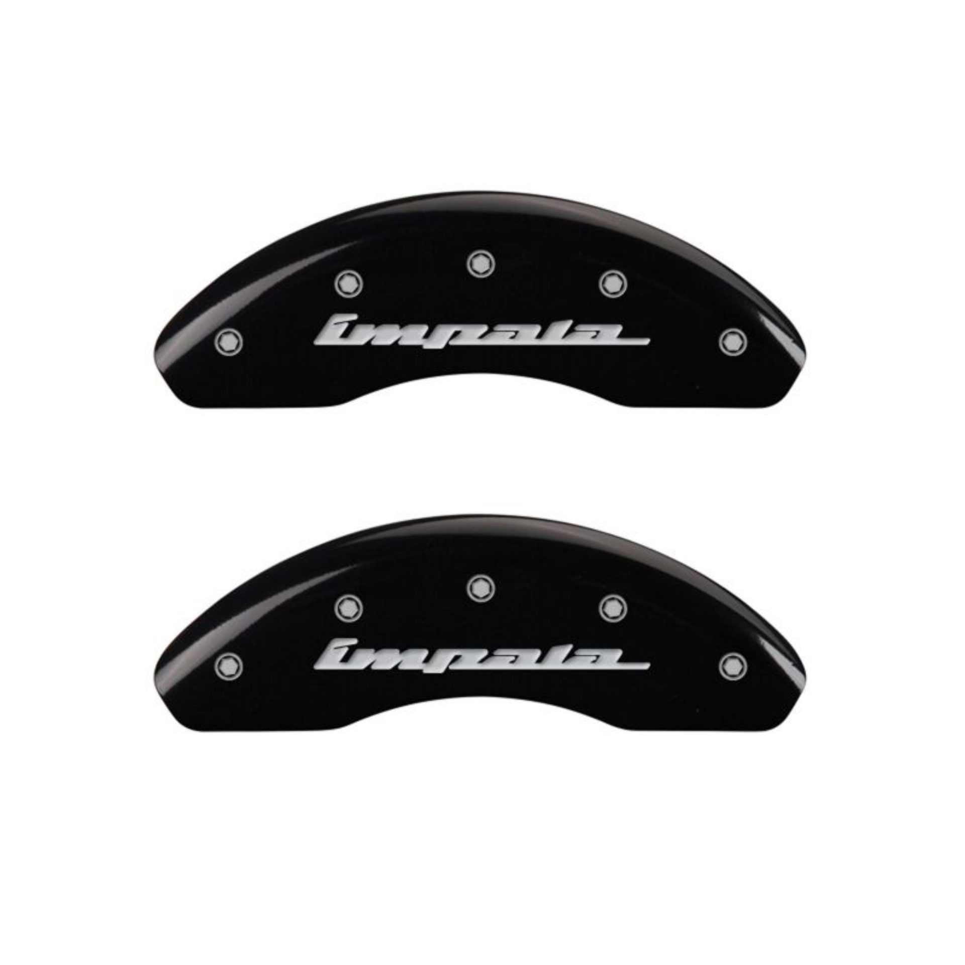 Picture of MGP 4 Caliper Covers Engraved Front & Rear Impala Black finish silver ch