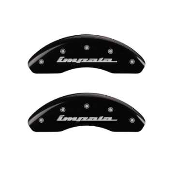 Picture of MGP 4 Caliper Covers Engraved Front & Rear Impala Black finish silver ch