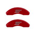 Picture of MGP 4 Caliper Covers Engraved Front & Rear No bolts-ST Red finish silver ch