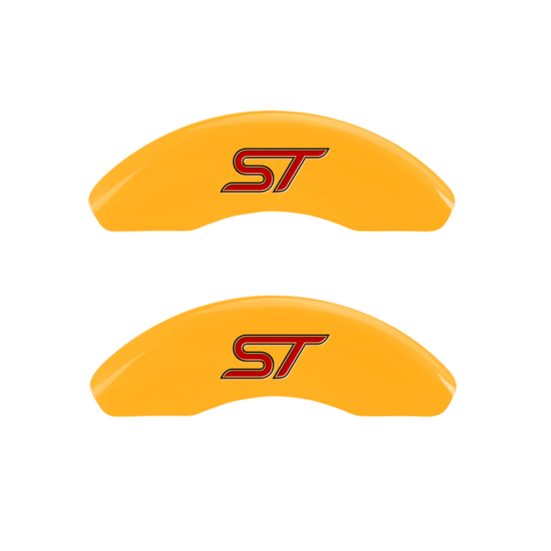 Picture of MGP 4 Caliper Covers Engraved Front & Rear No bolts-ST Yellow finish black ch