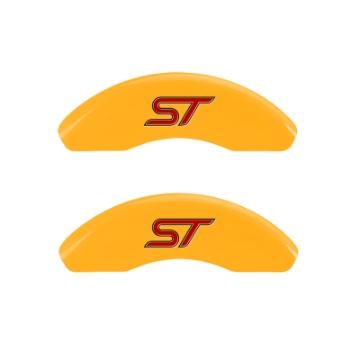 Picture of MGP 4 Caliper Covers Engraved Front & Rear No bolts-ST Yellow finish black ch
