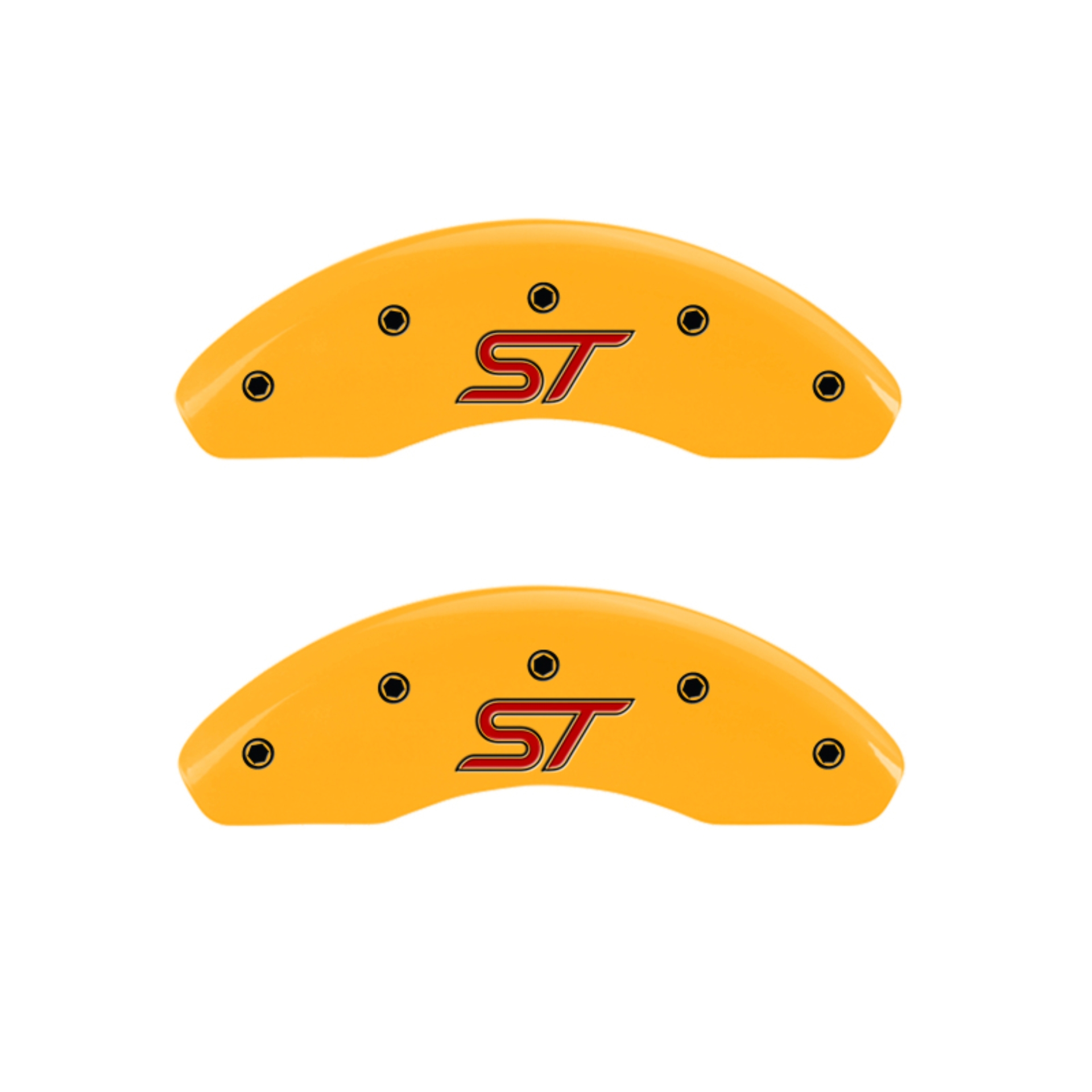 Picture of MGP 4 Caliper Covers Engraved Front & Rear ST Yellow finish black ch
