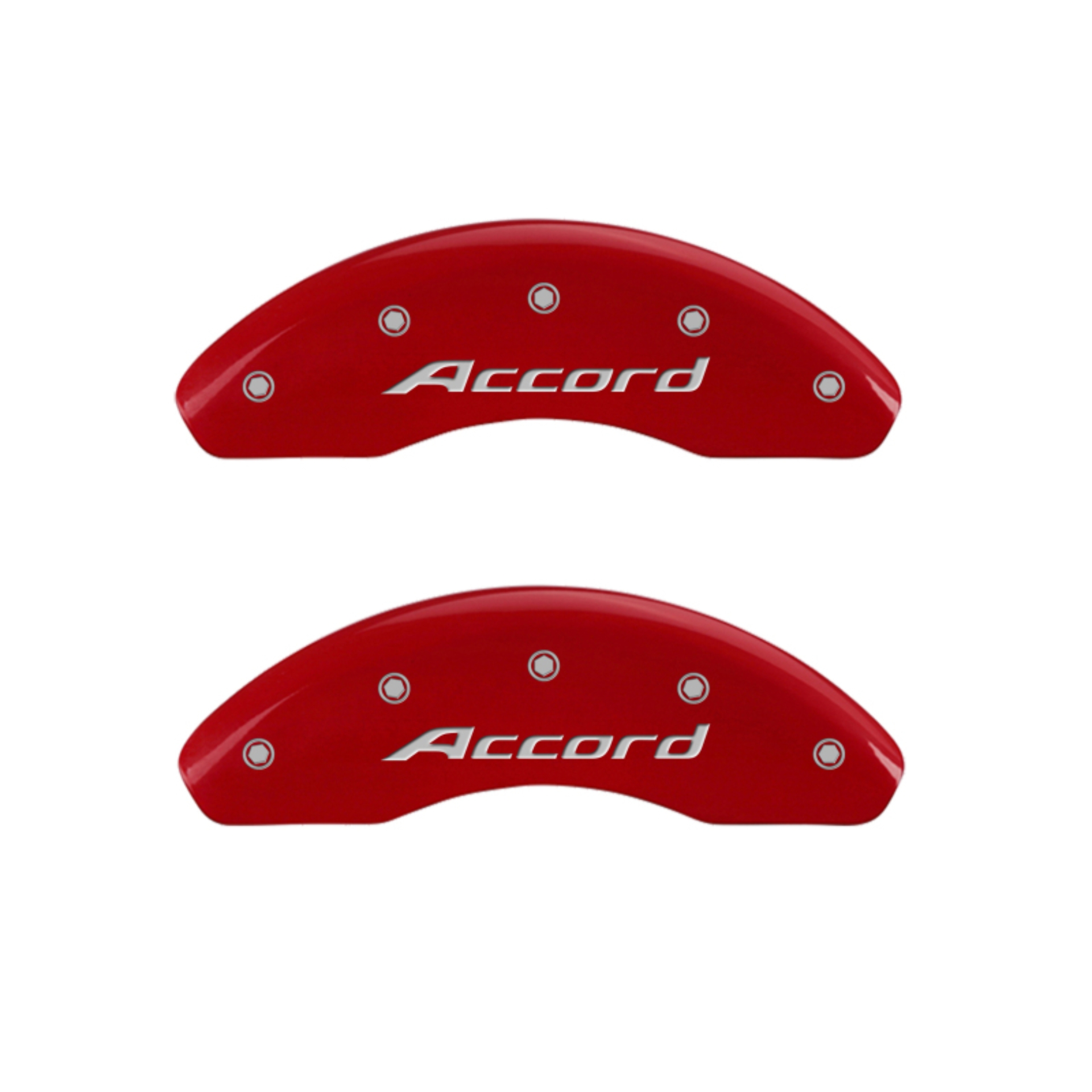 Picture of MGP 4 Caliper Covers Engraved Front Accord Engraved Rear Accord Red finish silver ch
