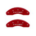 Picture of MGP 4 Caliper Covers Engraved Front & Rear i-Vtec Red finish silver ch