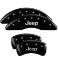 Picture of MGP 4 Caliper Covers Engraved Front & Rear JEEP Black finish silver ch