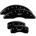 Picture of MGP 4 Caliper Covers Engraved Front JEEP Engraved Rear JEEP Grill logo Black finish silver ch