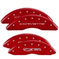 Picture of MGP Front set 2 Caliper Covers Engraved Front Bowtie Yellow finish black ch