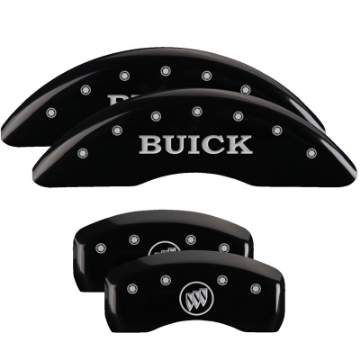 Picture of MGP 4 Caliper Covers Engraved Front & Rear MOPAR Black finish silver ch