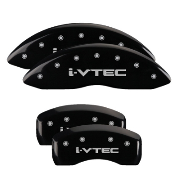 Picture of MGP 4 Caliper Covers Engraved Front & Rear i-Vtec Black finish silver ch