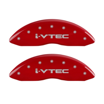 Picture of MGP 4 Caliper Covers Engraved Front & Rear i-Vtec Red finish silver ch