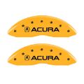 Picture of MGP 4 Caliper Covers Engraved Front & Rear Acura Yellow finish black ch