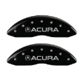 Picture of MGP 4 Caliper Covers Engraved Front Acura Engraved Rear MDX Black finish silver ch