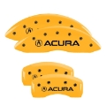 Picture of MGP 4 Caliper Covers Engraved Front & Rear MGP Yellow finish black ch