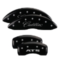Picture of MGP 4 Caliper Covers Engraved Front & Rear GMC Black finish silver ch
