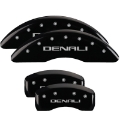 Picture of MGP 4 Caliper Covers Engraved Front & Rear Denali Black finish silver ch
